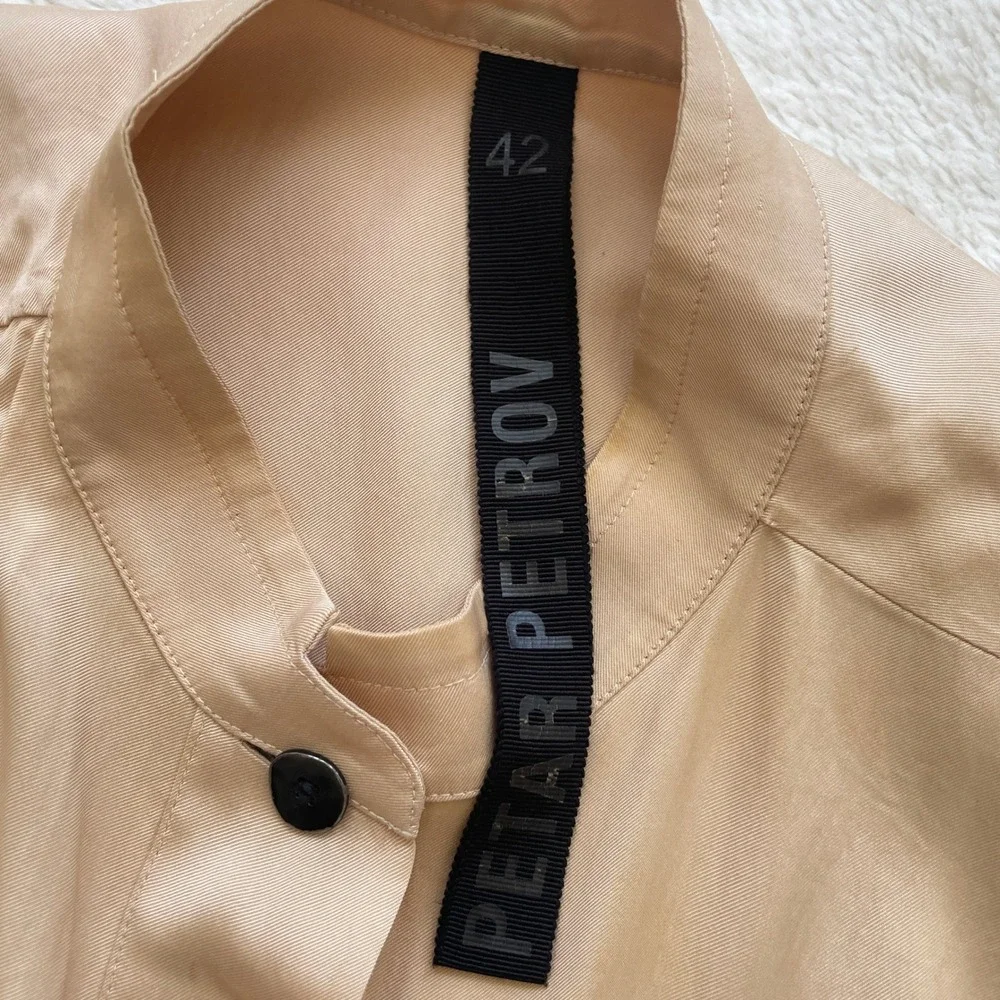 Petar Petrov Oversized Button Back Viscose Shirt Beige SS 2019 Size 42 / L - Picture 3 of 16